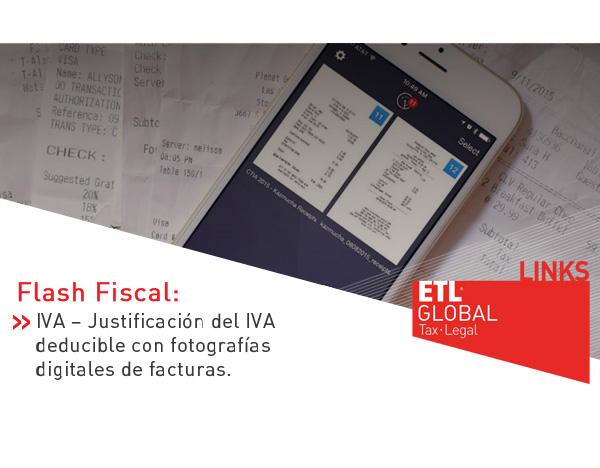 IVA – Justificación del IVA deducible con fotografías digitales de facturas