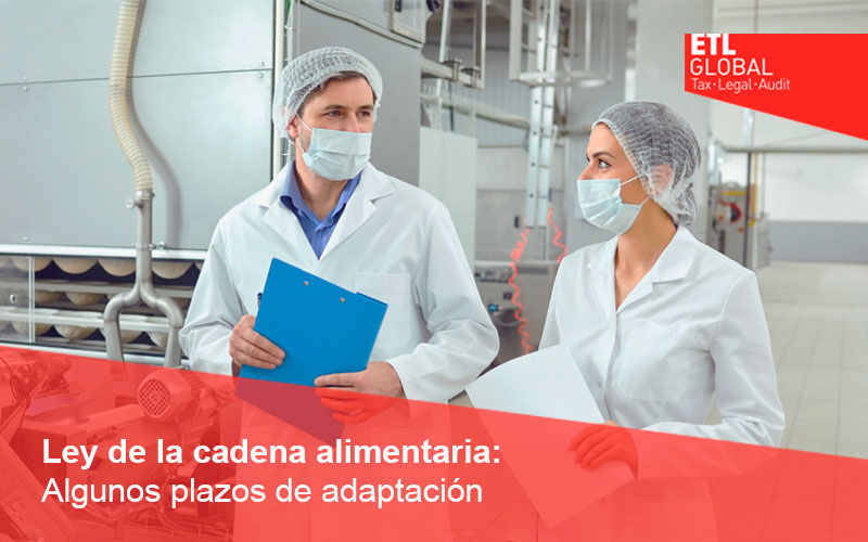 LEY DE LA CADENA ALIMENTARIA: ALGUNOS PLAZOS DE ADAPTACIÓN