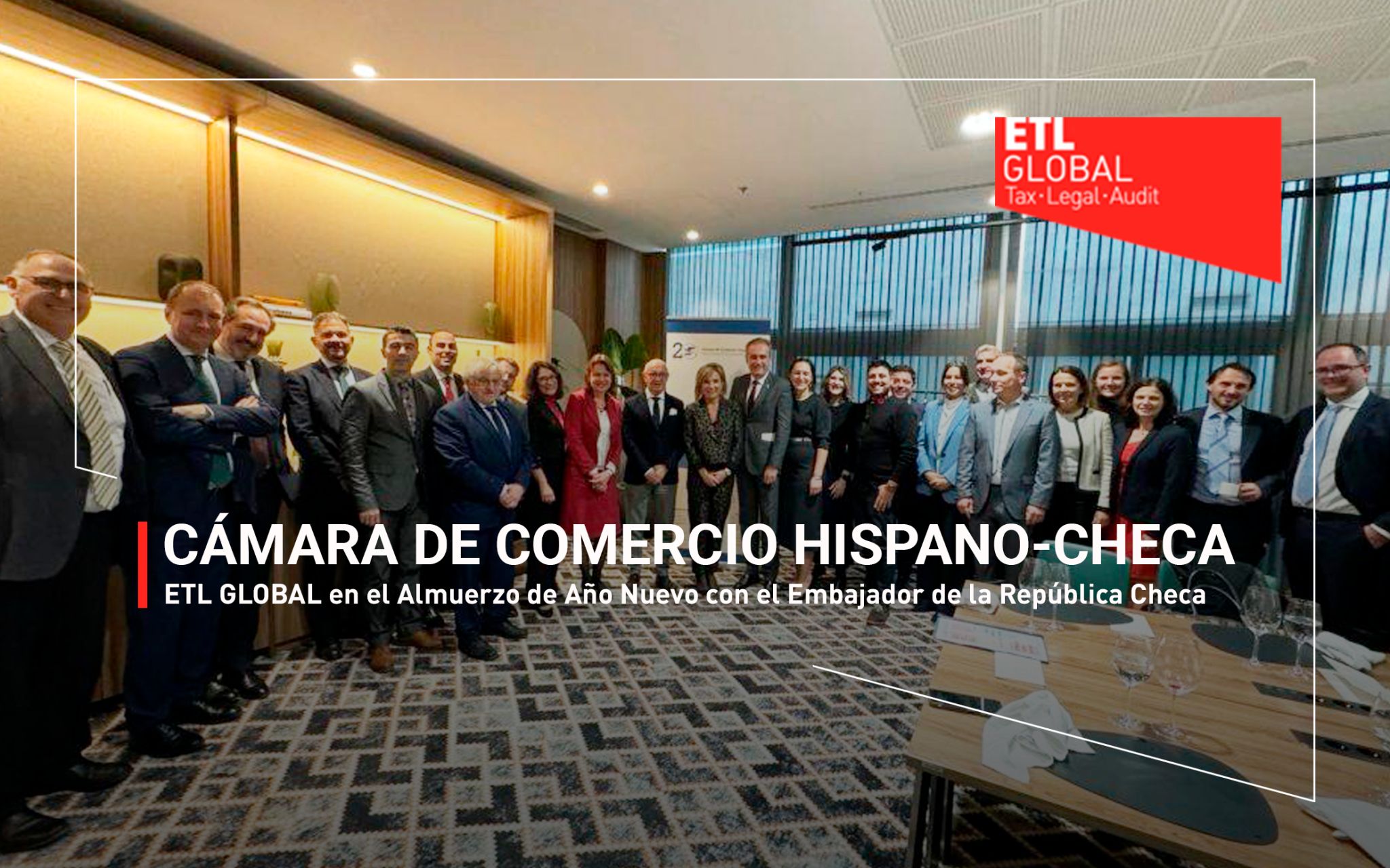 El pasado día 8 de febrero de 2024, tuvimos el placer de compartir y celebrar un año más junto con la Cámara de Comercio Hispano-Checa, su tradicional evento: Almuerzo de Año Nuevo con el Embajador de la República Checa.